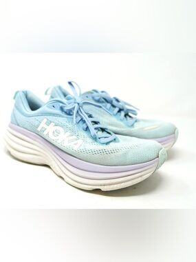 Hoka One One Bondi 8 Ocean Airy Blue Running Shoes Women's Size 9B 1127952ABSO